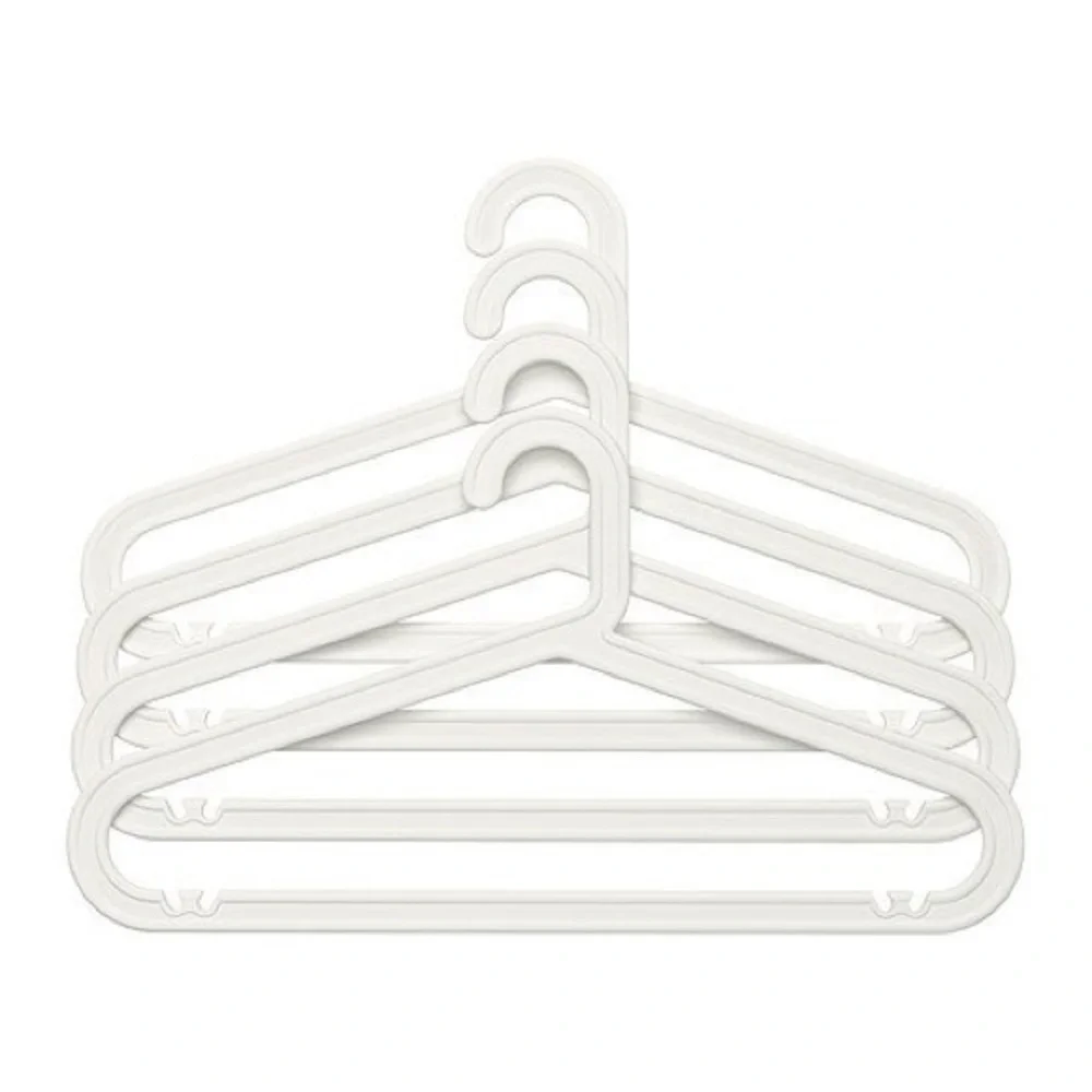 IKEA Bagis White Slim Plastic Closet Hangers SET - Pack of 4 (Vintage - Rare)